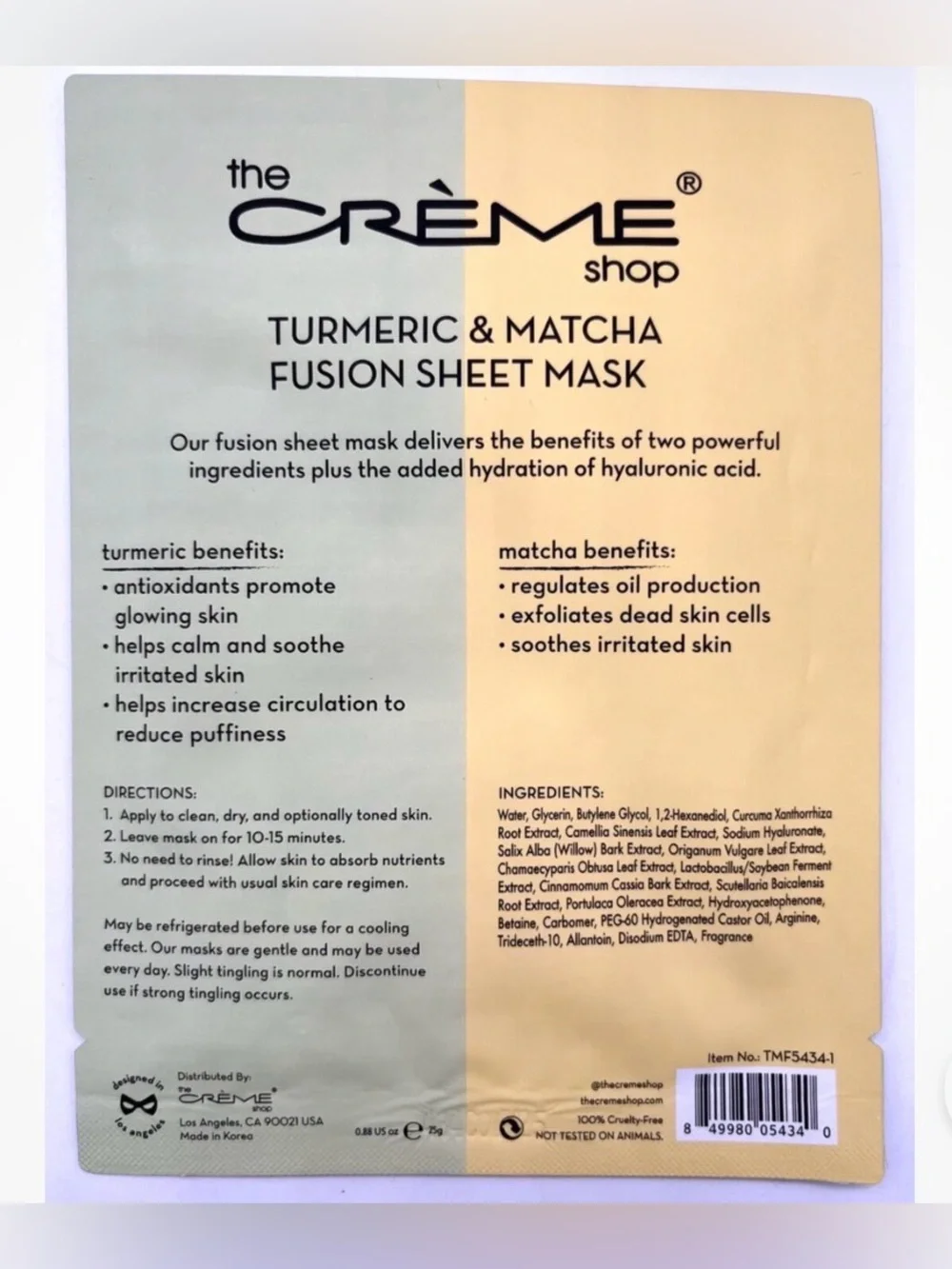 NWT The Creme’ Shop 1 Fusion Sheet Mask & Portable Razor Set and Travel Case